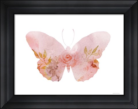 Framed Meadow Flora Butterfly Print