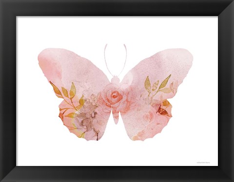 Framed Meadow Flora Butterfly Print