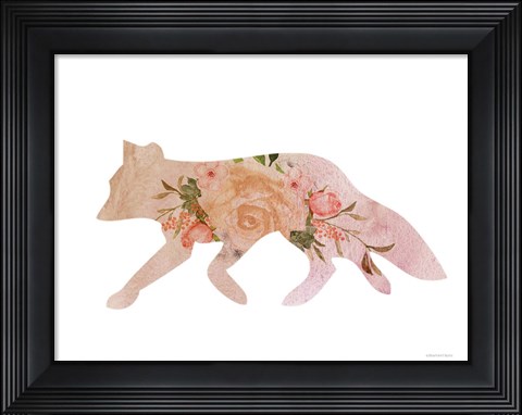 Framed Meadow Flora Fox Print