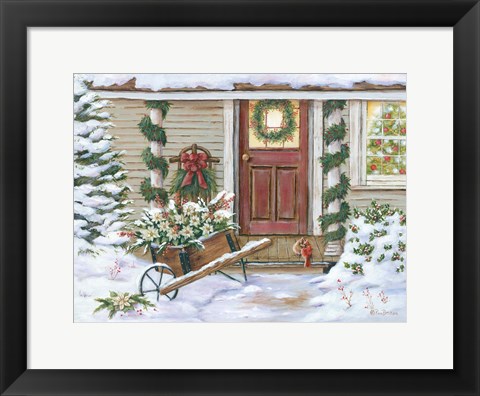 Framed Holiday Porch Print