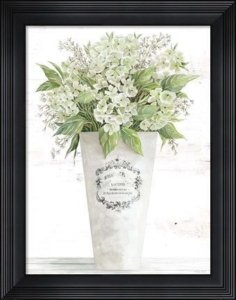 Framed Les Fleurs Hortensia Print
