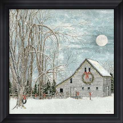 Framed Christmas Eve Moon Print
