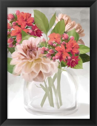 Framed Dahlia Bouquet Print