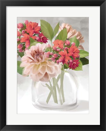 Framed Dahlia Bouquet Print