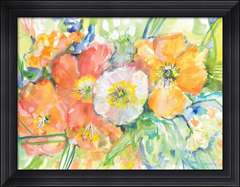 Framed Poppies for Karen Print