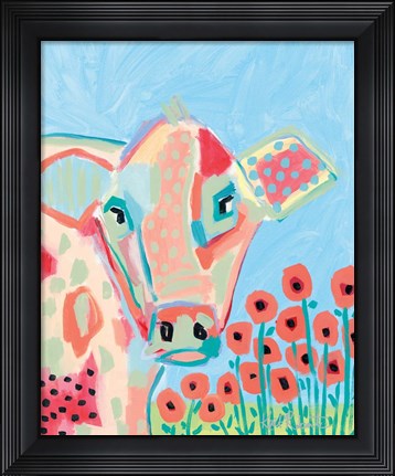 Framed Willa with Poppies Print