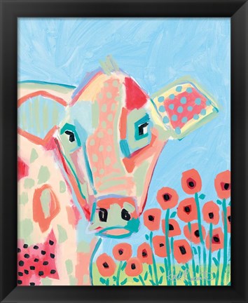 Framed Willa with Poppies Print