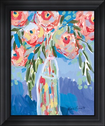 Framed Watermelon Blooms Print