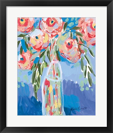 Framed Watermelon Blooms Print