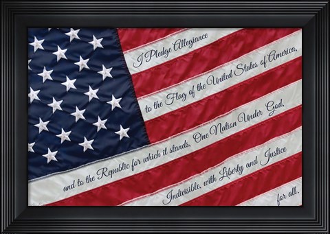 Framed I Pledge Allegiance II Print