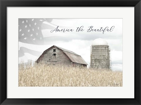 Framed America the Beautiful Print