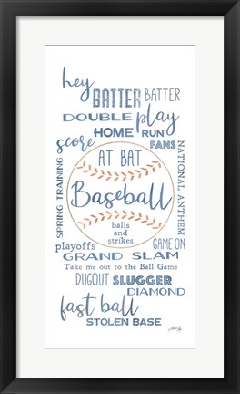 Framed Baseball Phrases Print