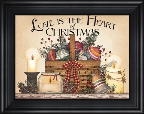 Framed Love is the Heart of Christmas Print