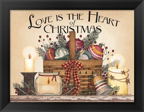Framed Love is the Heart of Christmas Print