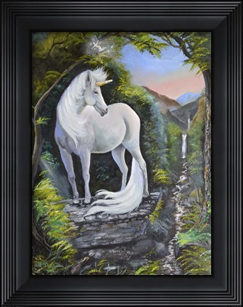 Framed Wise Unicorn Print