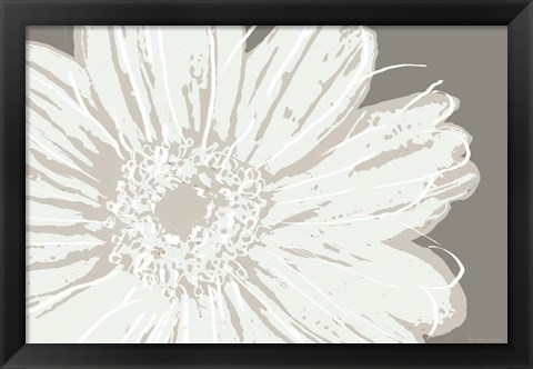 Framed Flower Pop Sketch III-Greys Print