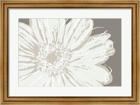 Framed Flower Pop Sketch III-Greys Print
