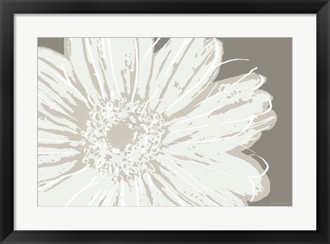 Framed Flower Pop Sketch III-Greys Print