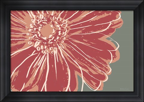 Framed Flower Pop Sketch IV-Red Print