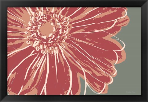 Framed Flower Pop Sketch IV-Red Print