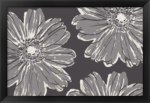 Framed Flower Pop Sketch V-Shades of Grey Print