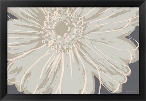 Framed Flower Pop Sketch VIII-Blue BG Print