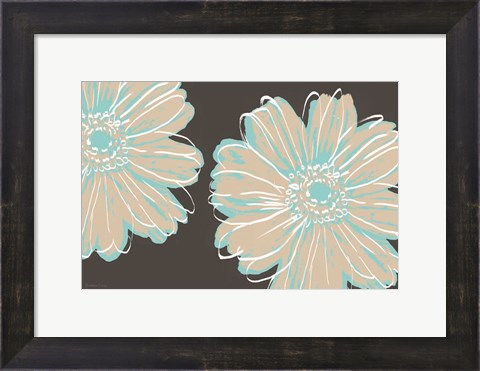 Framed Flower Pop Sketch IX-Charcoal BG Print