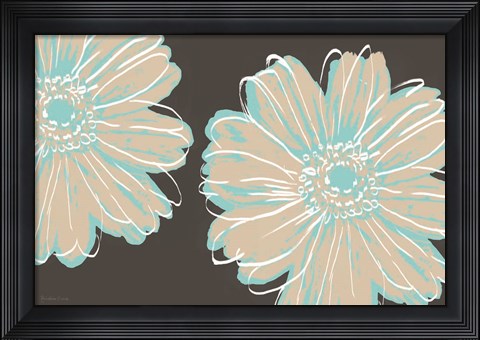 Framed Flower Pop Sketch IX-Charcoal BG Print
