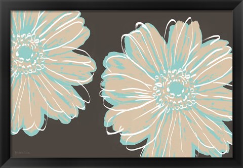 Framed Flower Pop Sketch IX-Charcoal BG Print