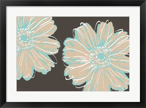 Framed Flower Pop Sketch IX-Charcoal BG Print