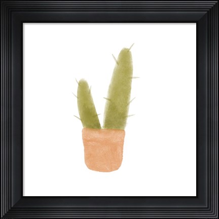 Framed Watercolor Cactus II Print