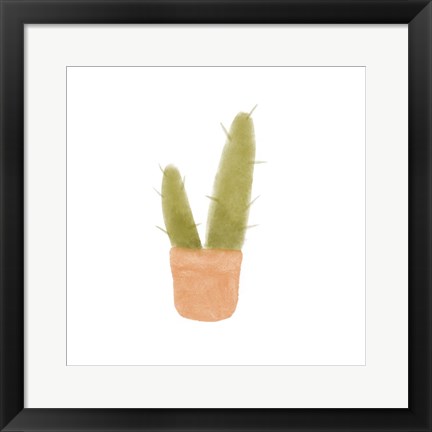 Framed Watercolor Cactus II Print