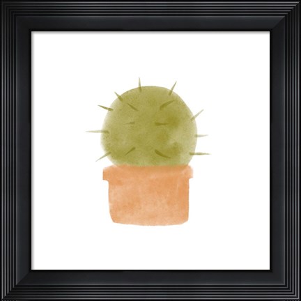 Framed Watercolor Cactus III Print