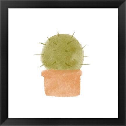 Framed Watercolor Cactus III Print