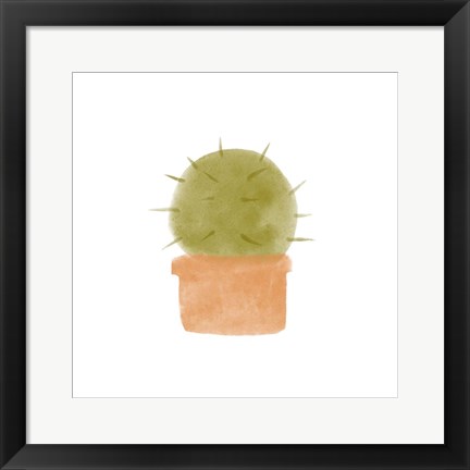 Framed Watercolor Cactus III Print