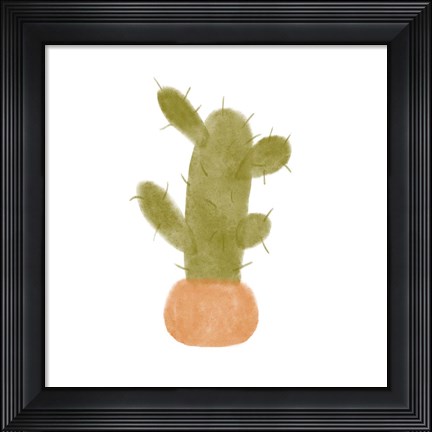 Framed Watercolor Cactus IV Print