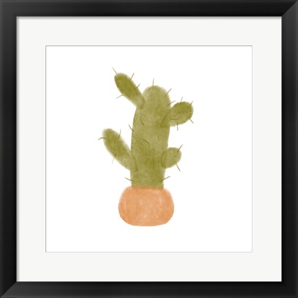 Framed Watercolor Cactus IV Print