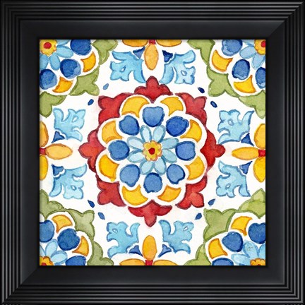 Framed Turkish Tile I Print