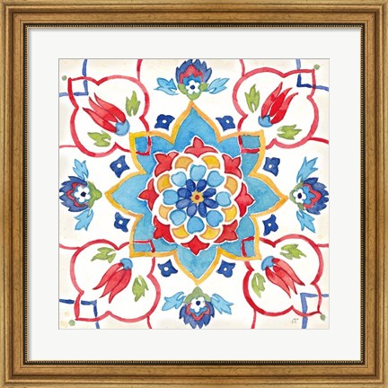 Framed Turkish Tile III Print