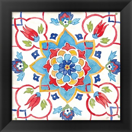 Framed Turkish Tile III Print