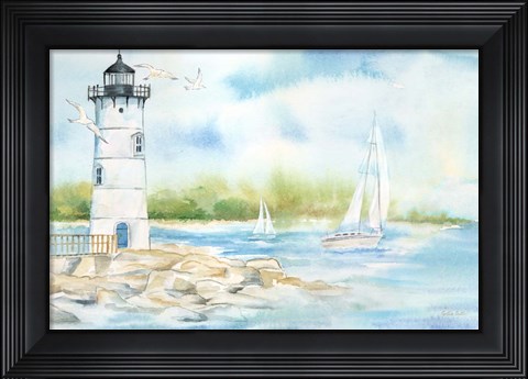 Framed East Coast Lighthouse landscape I Print
