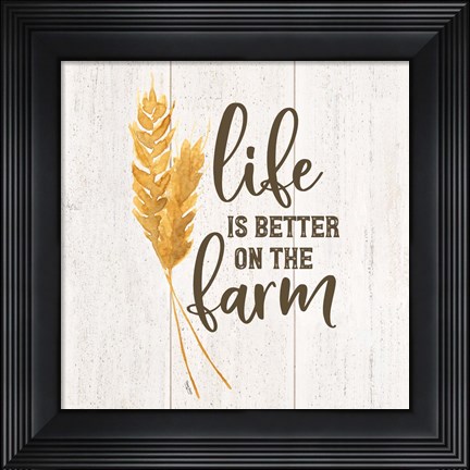 Framed Farm Life V-Better on the Farm Print