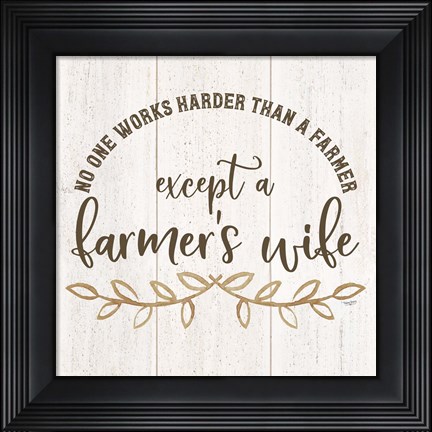 Framed Farm Life VI-Farmer&#39;s Wife Print