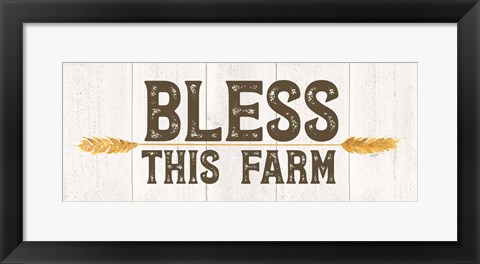 Framed Farm Life Panel III-Bless this Farm Print