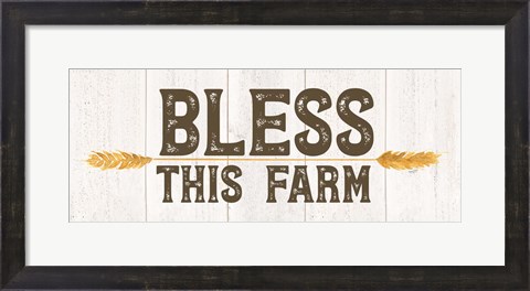 Framed Farm Life Panel III-Bless this Farm Print