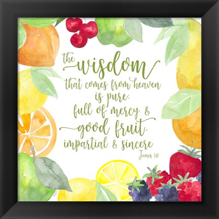Framed Fruit of the Spirit IV-Wisdom Print
