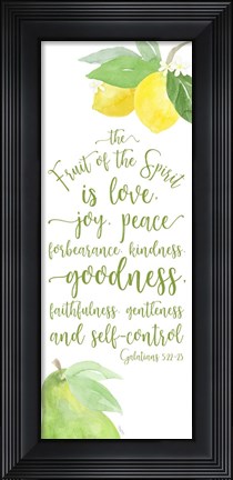 Framed Fruit of the Spirit vertical I-Fruit Print