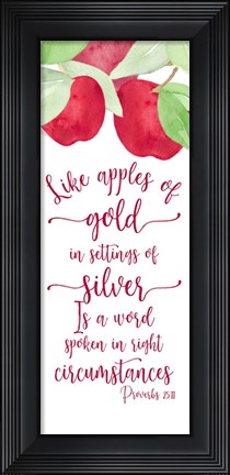 Framed Fruit of the Spirit vertical II-Apples Print