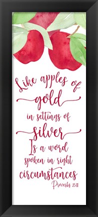 Framed Fruit of the Spirit vertical II-Apples Print