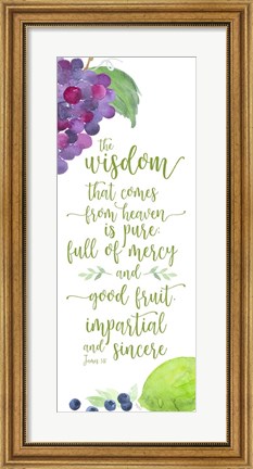 Framed Fruit of the Spirit vertical IV-Wisdom Print